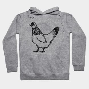 Chicken Hen Hand Drawn Hoodie